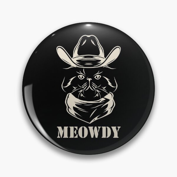 Item preview, Meowdy - Funny Mashup Between Meow and Howdy - Cat Meme - vintage cat designed and sold by YourTypicalMood.
