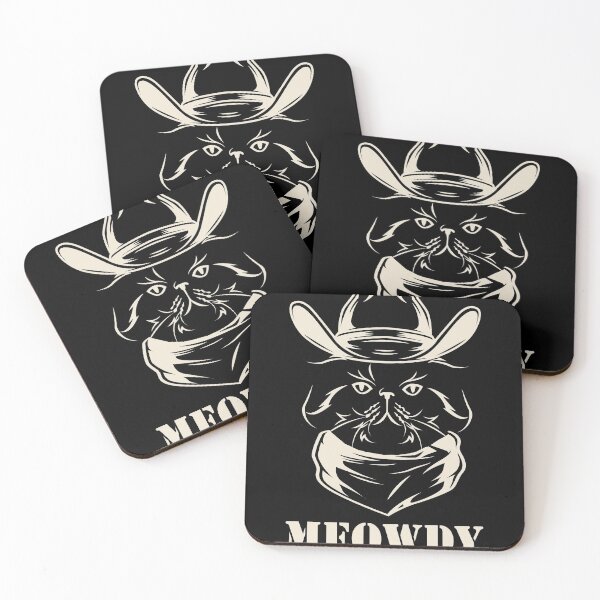 Item preview, Meowdy - Funny Mashup Between Meow and Howdy - Cat Meme - vintage cat designed and sold by YourTypicalMood.