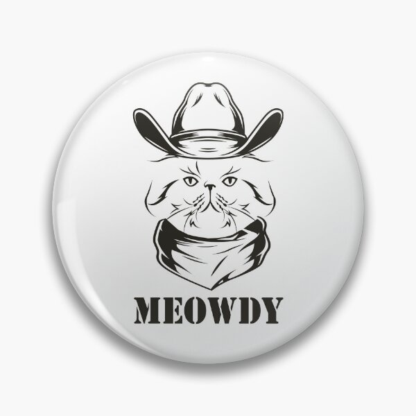 Item preview, Meowdy - Funny Mashup Between Meow and Howdy - Cat Meme - vintage cat designed and sold by YourTypicalMood.