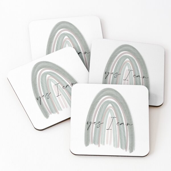 Item preview, Yes I Can Watercolor Pastel Rainbow designed and sold by sassystickerco.