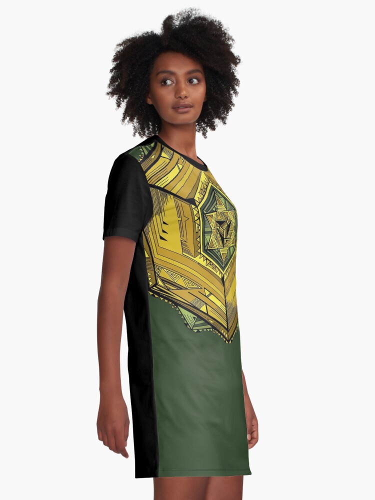 Alternate view of Base3Cube Mandala Graphic T-Shirt Dress