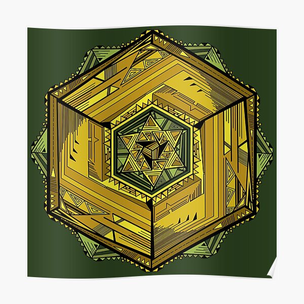 Base3Cube Mandala Poster