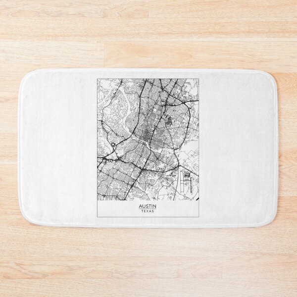 Item preview, Austin, Texas Map Art (White) designed and sold by HawkstoneDesign.