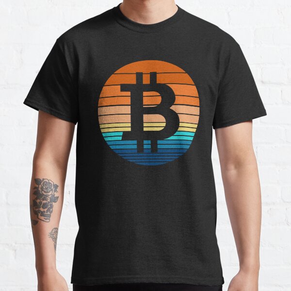 Bitcoin Crypto Sunset Classic T-Shirt