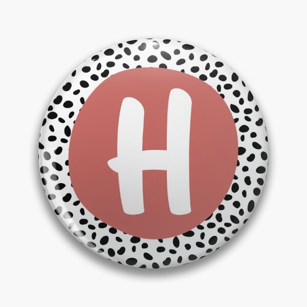 Item preview, Dalmatian Spot Pink H Monogram, Initial, Letter, Name designed and sold by CocoandDaisy.