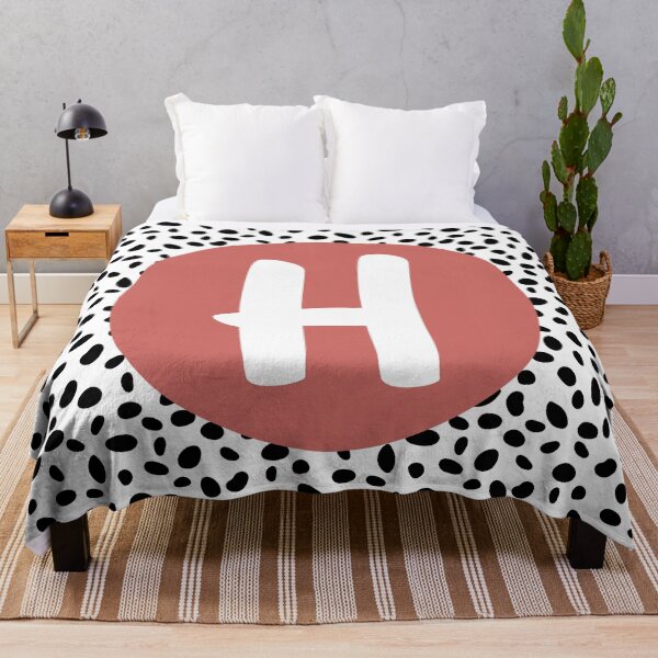Item preview, Dalmatian Spot Pink H Monogram, Initial, Letter, Name designed and sold by CocoandDaisy.