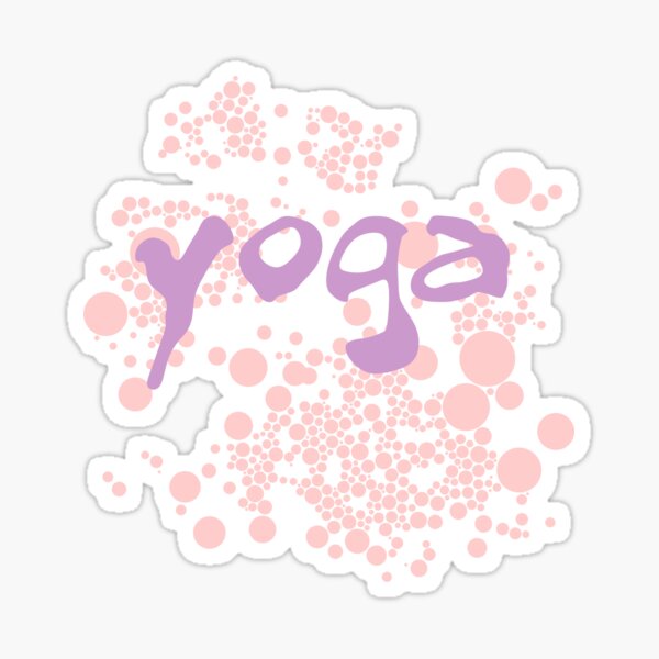yoga meditation graphic font Sticker