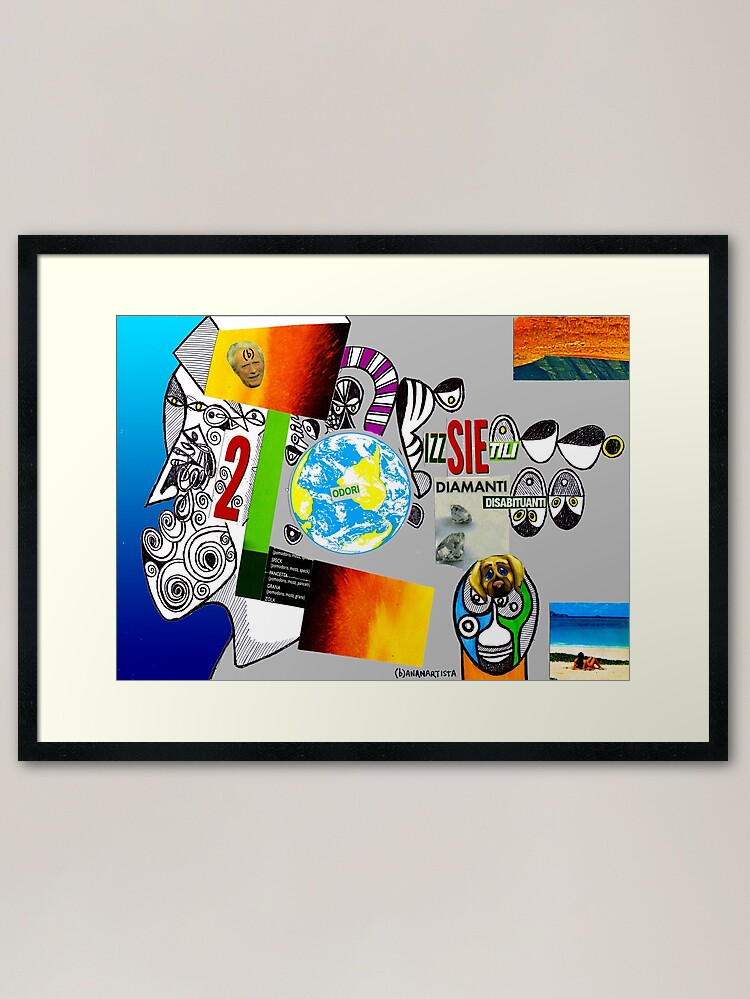 Alternate view of Izzsietili disabituanti (collage art) Framed Art Print