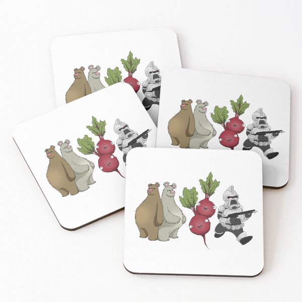 Bears, Beets, Battlestar Galactica Horizontal Design Coasters (Set of 4)