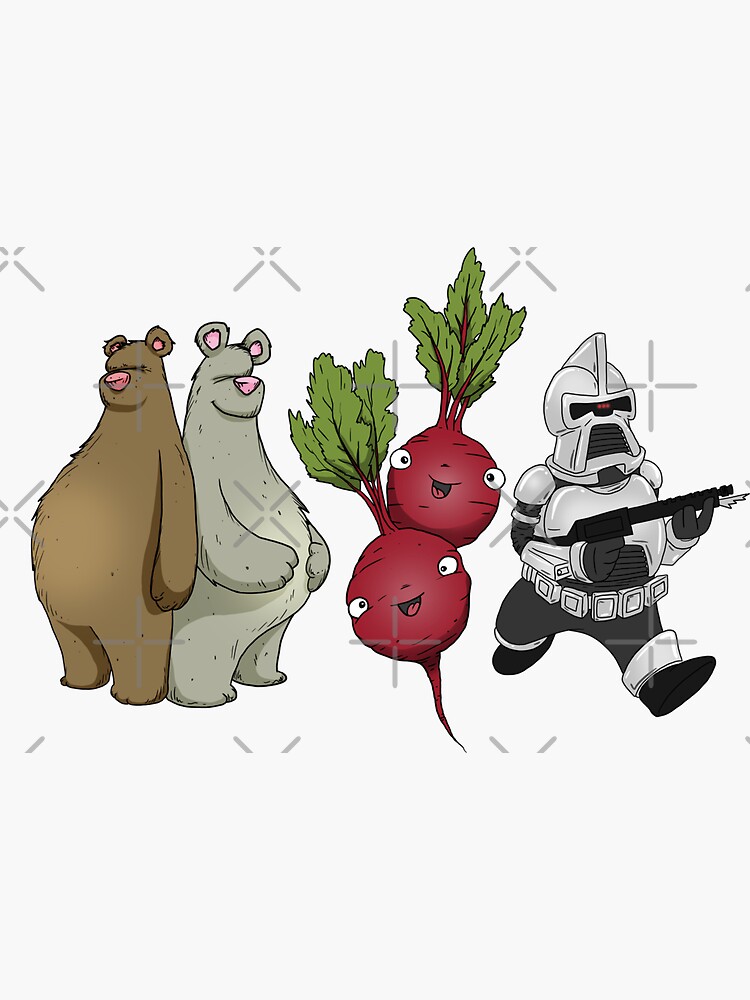 "Bears, Beets, Battlestar Galactica Horizontal Design" Sticker for Sale