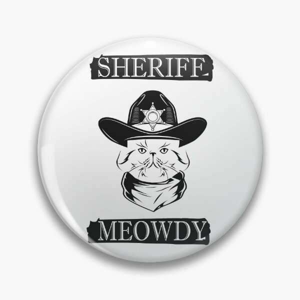 Item preview, Meowdy - Sheriff Meody - Funny Mashup Between Meow and Howdy - Cat Meme - vintage cat designed and sold by YourTypicalMood.