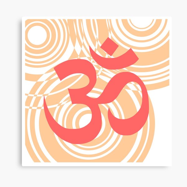 yoga aum logo font Canvas Print