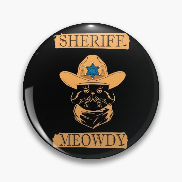Item preview, Meowdy - Sheriff Meody - Funny Mashup Between Meow and Howdy - Cat Meme - vintage cat designed and sold by YourTypicalMood.