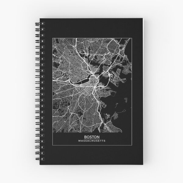Item preview, Boston, Massachusetts Map Art (Black) designed and sold by HawkstoneDesign.