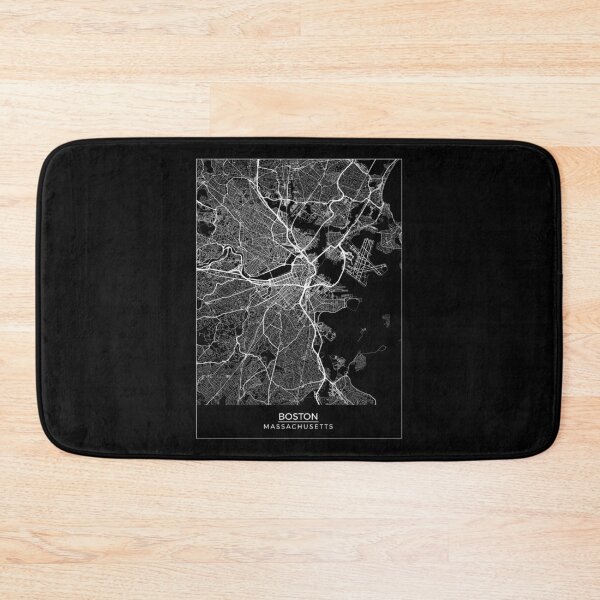 Item preview, Boston, Massachusetts Map Art (Black) designed and sold by HawkstoneDesign.
