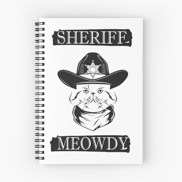 Item preview, Meowdy - Sheriff Meody - Funny Mashup Between Meow and Howdy - Cat Meme - vintage cat designed and sold by YourTypicalMood.