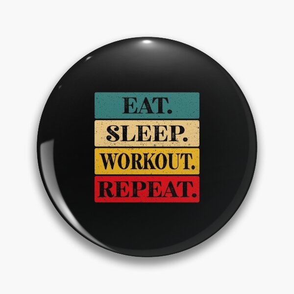 Item preview, Eat, Sleep, Workout, Repeat Essential Classic Sticker And Shirt Design designed and sold by Glike.