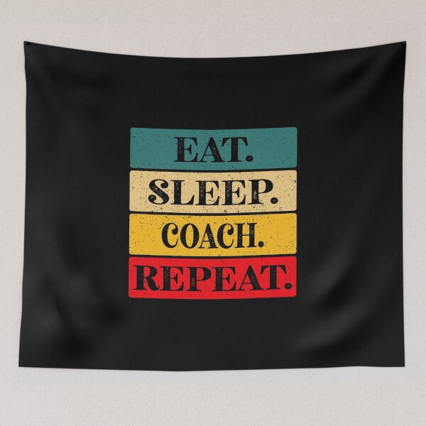 Item preview, Eat, Sleep, Coach, Repeat Essential Classic Sticker And Shirt Design designed and sold by Glike.