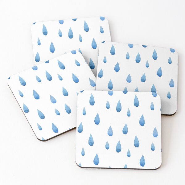 Item preview, Blue Watercolor Raindrop Seamless Pattern designed and sold by RaindropStudio.