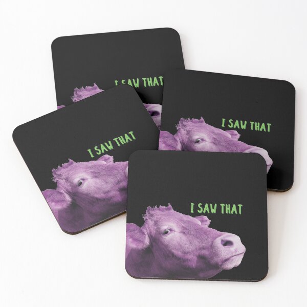 Item preview, I saw that, Purple Judgemental Cow designed and sold by stickmeok.