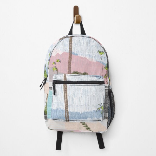 Aperçu de l'œuvre Palm Springs illustration minimalist colored pencil summer time créée et vendue par DANE_Projects.