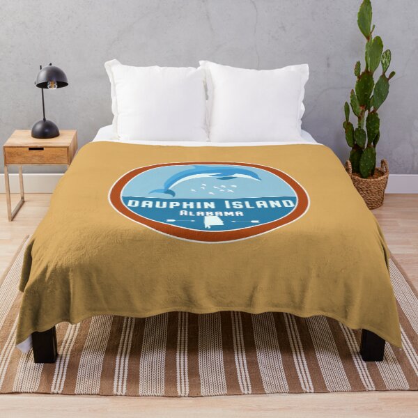 Item preview, Dauphin Island, Alabama Retro AL Ocean Dolphin Badge designed and sold by palmettodigital.