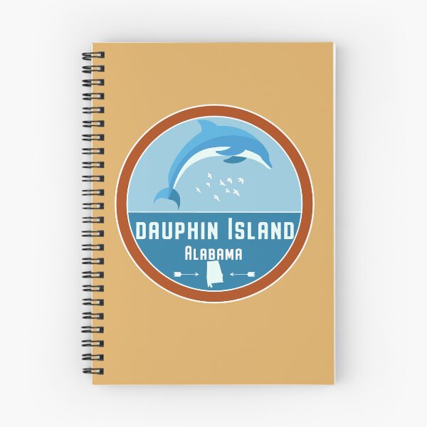 Item preview, Dauphin Island, Alabama Retro AL Ocean Dolphin Badge designed and sold by palmettodigital.
