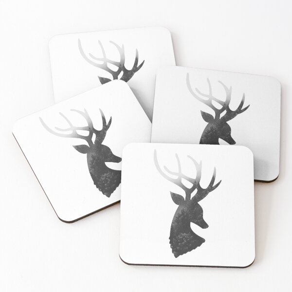 Item preview, DEER ART SILHOUETTE SNOW FOREST WOODS  designed and sold by TheFirstOne.