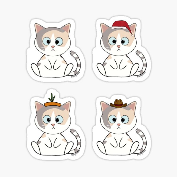 Scrungey Cat Sticker for Sale by fatfatpankocat in 2023