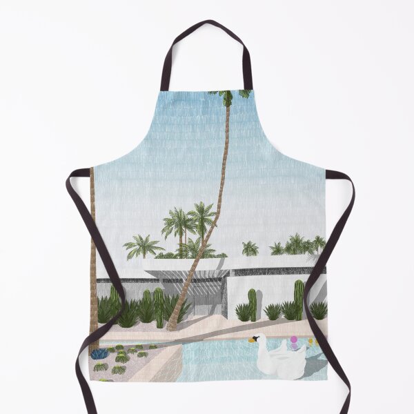Aperçu de l'œuvre Palm Springs illustration minimalist colored pencil pool time créée et vendue par DANE_Projects.