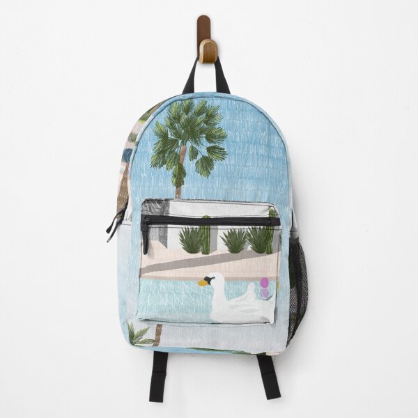 Aperçu de l'œuvre Palm Springs illustration minimalist colored pencil pool time créée et vendue par DANE_Projects.