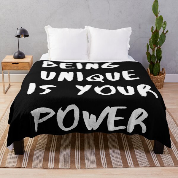 Item preview, Being unique is your power. Text only design. White text. Capitals. designed and sold by JellyBeenzz.