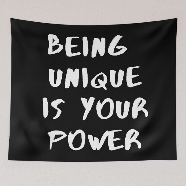 Item preview, Being unique is your power. Text only design. White text. Capitals. designed and sold by JellyBeenzz.