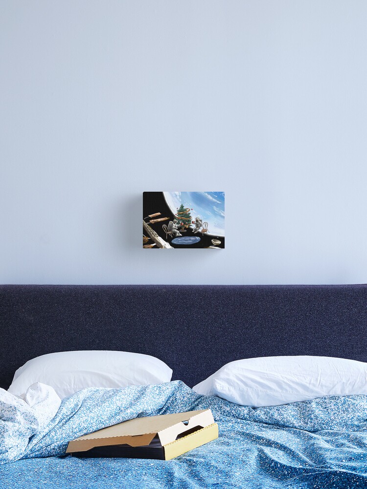 Thumbnail 2 of 3, Canvas Print, Toast in Space designed and sold by FirTreeDesigns.