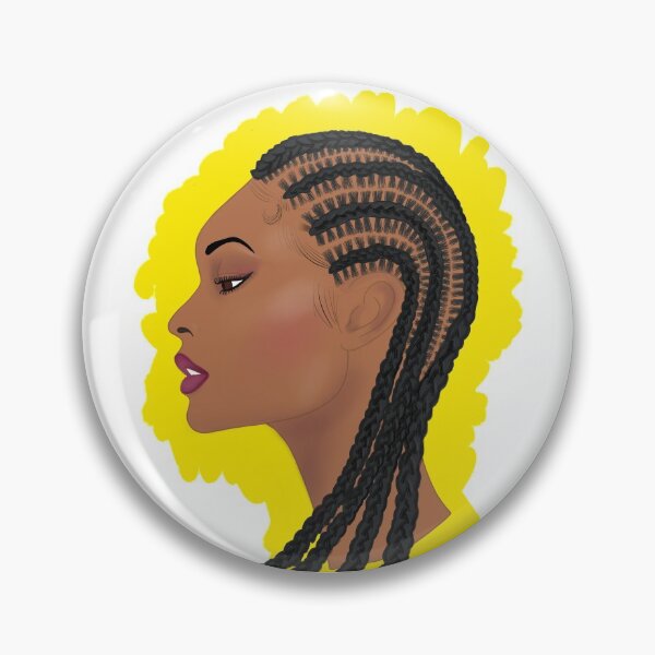 Item preview, Brown skin girl yellow corn rows designed and sold by Pascally.
