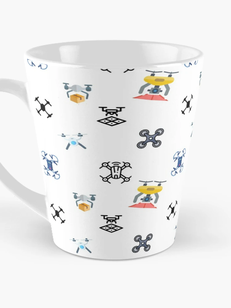 Thumbnail 3 of 4, Coffee Mug, Drones Pattern designed and sold by PatternsRUs.