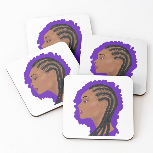 Item preview, Brown skin purple  corn rows designed and sold by Pascally.