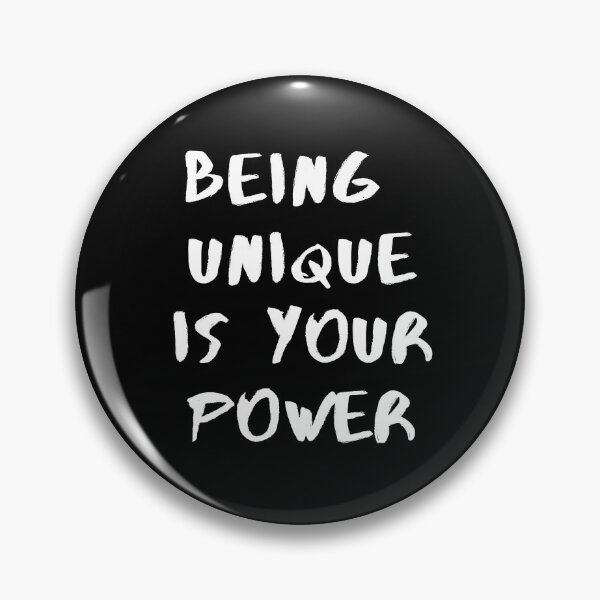 Item preview, Being unique is your power. Text only design. White text. Capitals. designed and sold by JellyBeenzz.