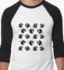 Chain CHOMP! White BG Men's Baseball ¾ T-Shirt