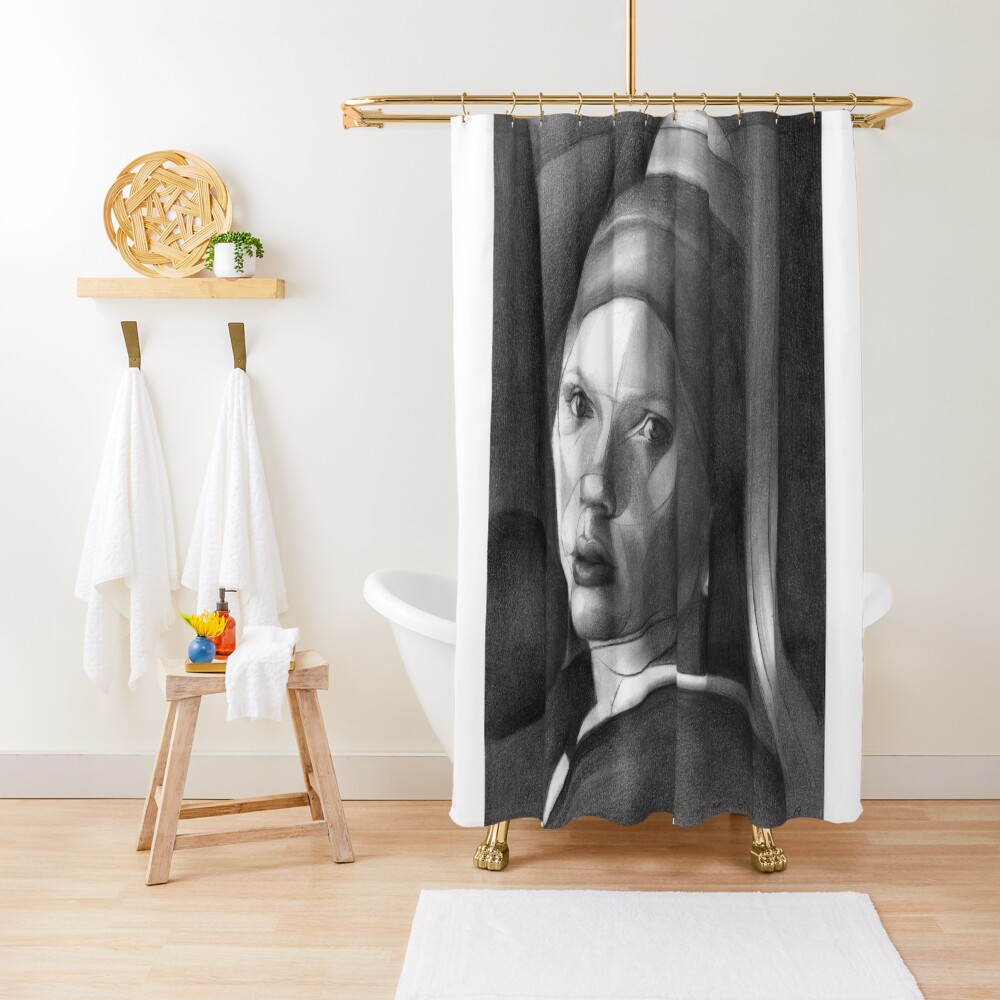 The Girl with the Pearl Earring Shower Curtain