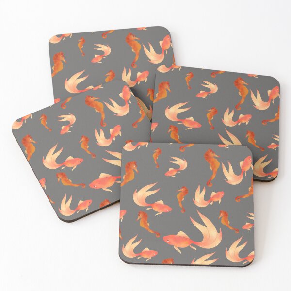 Item preview, Goldfish Seahorse pattern  designed and sold by MarineTreasury.