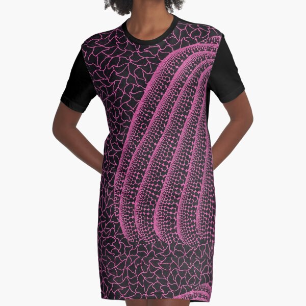 Yayoi Kusama lunares infinitos de calabaza morada Vestido camiseta