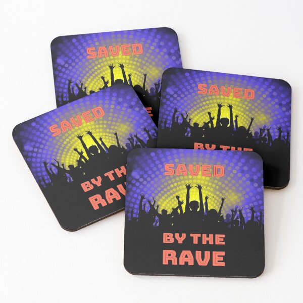 Item preview, Saved By The Rave - Party 2021 - Reach For The Lights - Yellow Red Blue Black designed and sold by NoMatterLab.