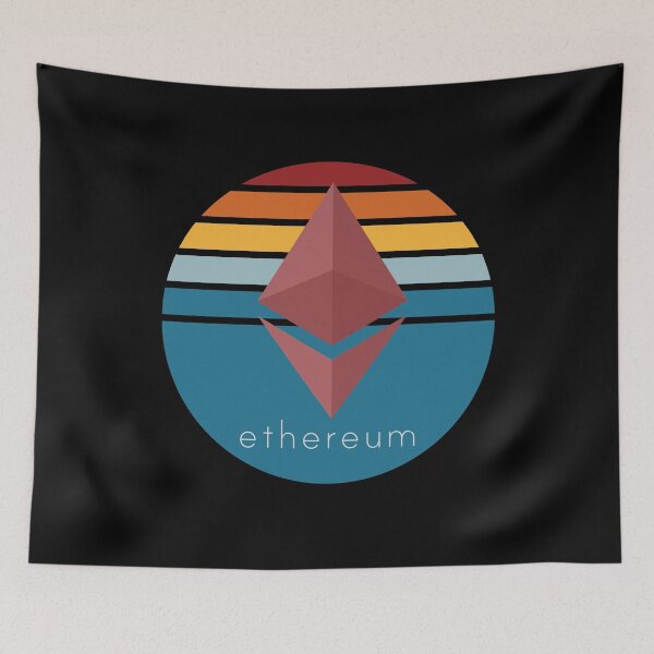 Item preview, Atardecer rojo Ethereum Grunge Crypto designed and sold by Bitcoin-Fashion.