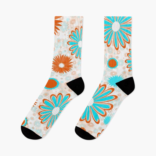Item preview, Happy Blue-Orange Daisy Pattern designed and sold by ClaudiaFlores.