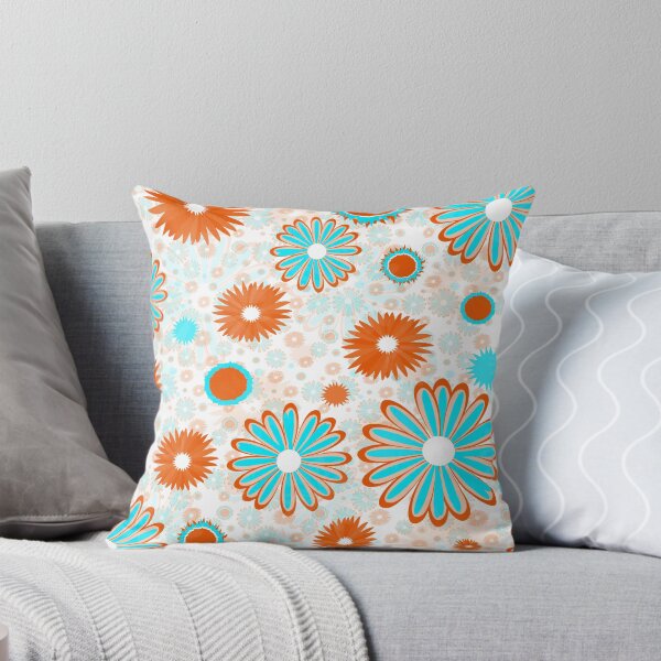 Item preview, Happy Blue-Orange Daisy Pattern designed and sold by ClaudiaFlores.
