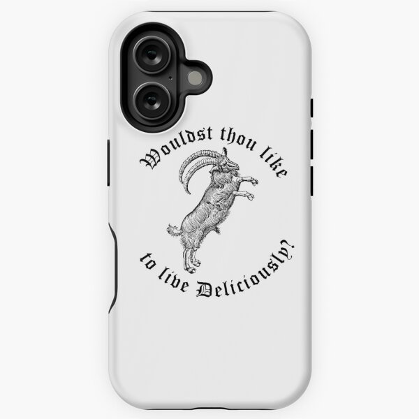 Vista previa del artículo con la obra «Black Phillip: ¿Te gustaría vivir deliciosamente? (Versión sombreada)», diseñado y vendido por Suspiria96.