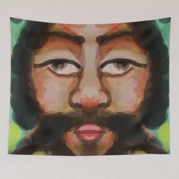 Item preview, Colorful hairstyle man face  designed and sold by jotcar.