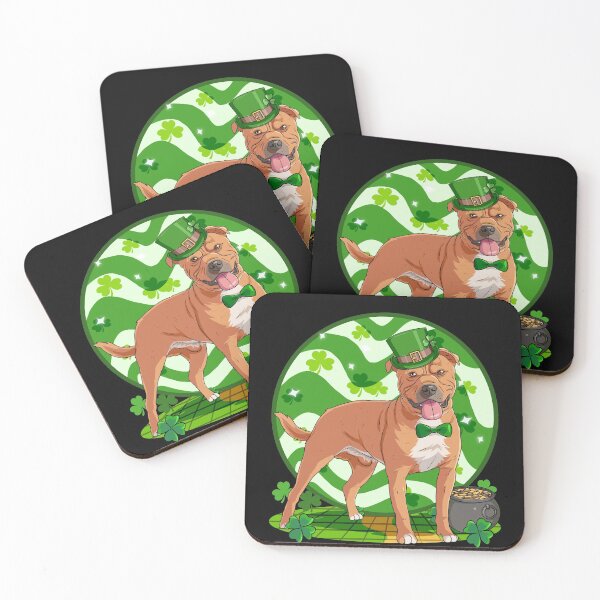 Item preview, Staffordshire Bull Terrier Dog Irish Leprechaun St. Patricks Day  designed and sold by Nosek1ng.