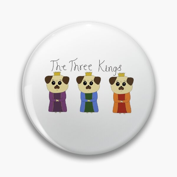 Item preview, The Three Pug Kings designed and sold by DeliliahDoodles.